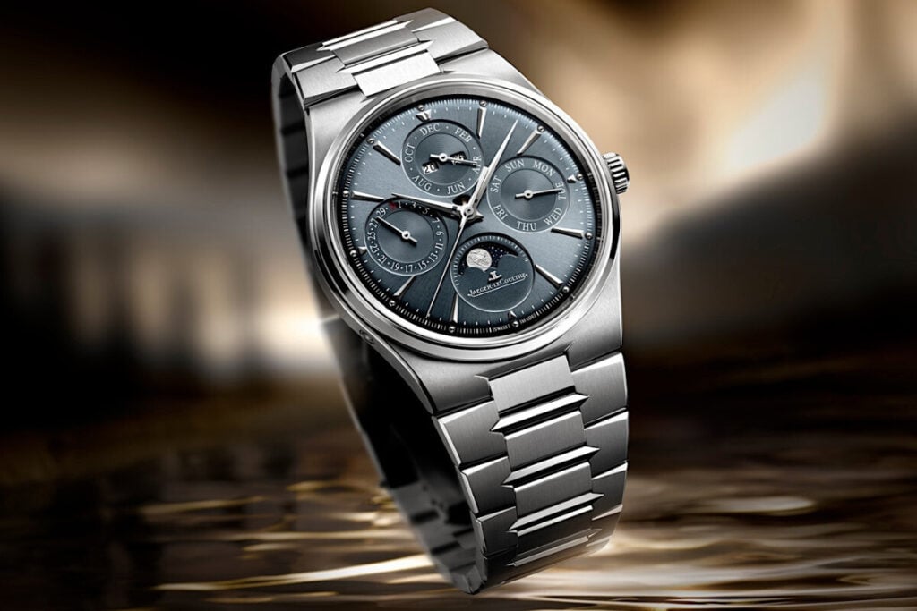Tons cinzento-azulados no Master Control Chronometre Perpetual Calendar da Jaeger-LeCoultre | Foto: Jaeger-LeCoultre