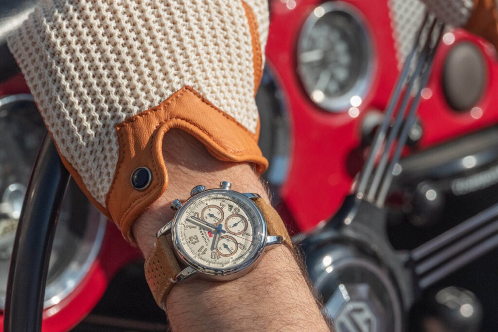relógio no pulso Chopard Mille Miglia Classic Chronograph Raticosa | Foto: Chopard
