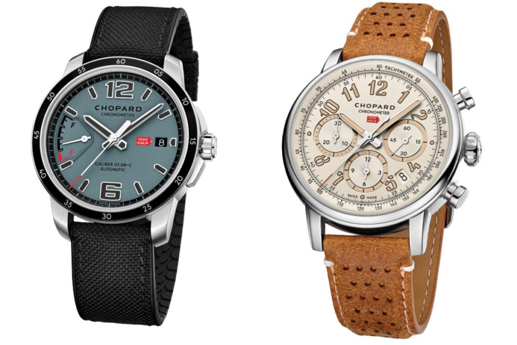 dois relógios Chopard Mille Miglia GTS Power Control e Classic Chronograph Raticosa | Foto: Chopard