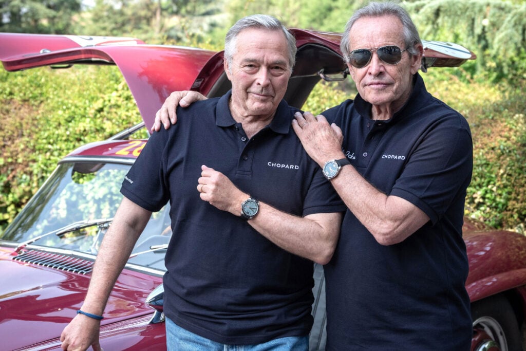 Parceiros na Mille Miglia: Karl-Friedrich Scheufele e o lendário piloto Jacky Ickx | Foto: Chopard