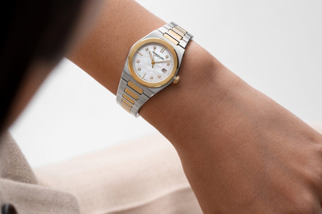 relógio no pulso com bracelete Raymond Weil A.R.T. Date | Foto: Raymond Weil