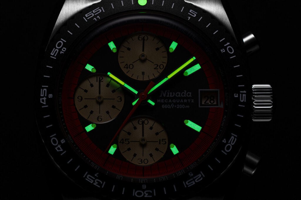 luminescência de relógio Nivada Grenchen Autochron | Foto: Nivada Grenchen