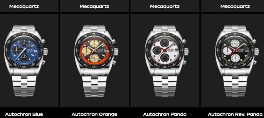 As quatro variantes do Autochron meca-quartzo | Foto: Nivada Grenchen