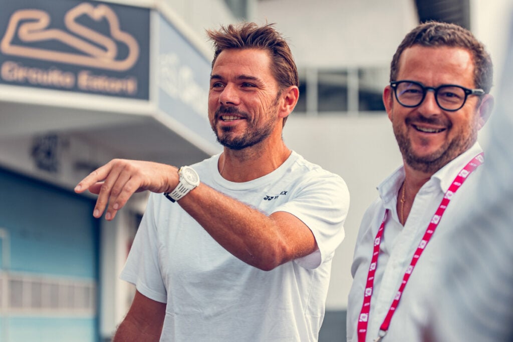 tenista Stan Wawrinka com relógio no pulso Norqain Wild One Skeleton X-Lite | Foto: Millennium Estoril Open